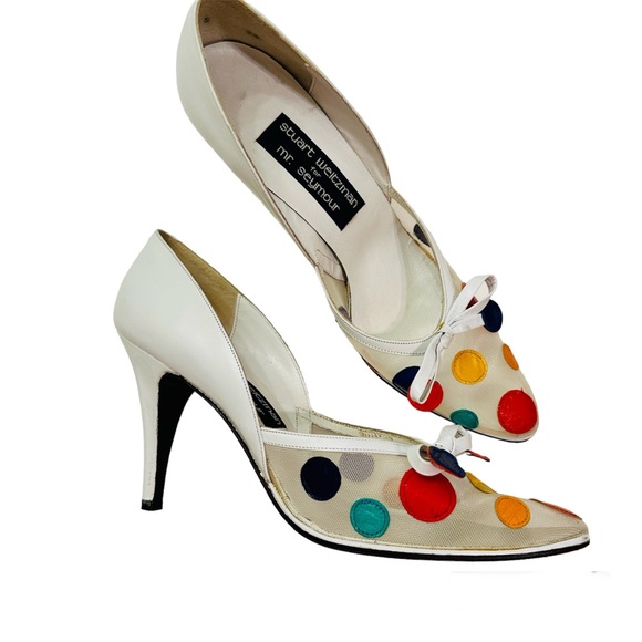 Stuart Weitzman Shoes - Stuart Weitzman for Mr. Seymour Vintage Mesh Heels 8.5